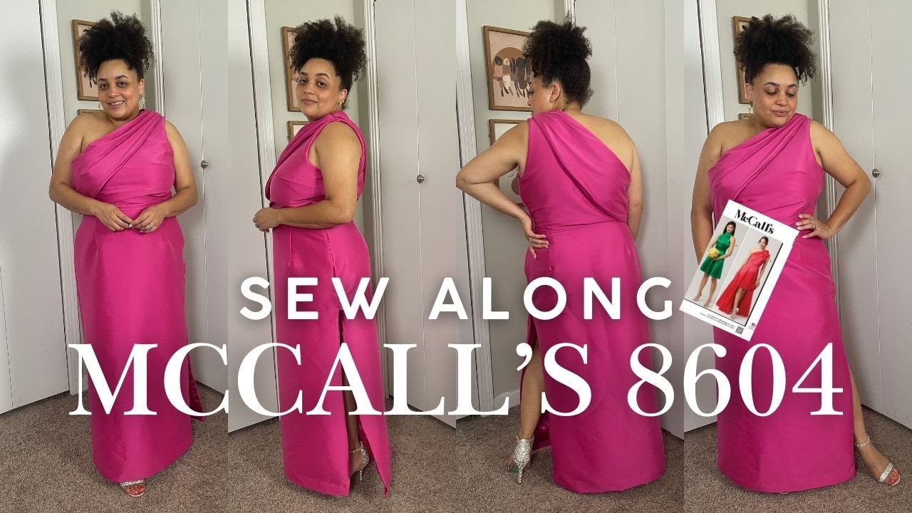 Sew along for McCall's 8604 view A | step by step sewing tutorial | hot to sew a formal dress