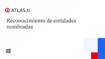 ATLAS.ti 22 Windows - Reconocimiento de entidades nombradas