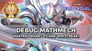70% Win Rate! Master 1 Rank Lady Debug Mathmech Deck (Oct 2023) - Yu-Gi-Oh! Master Duel
