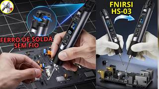 FNIRSI HS-03 | Ferro de solda sem fio a bateria muito prático para trabalhar