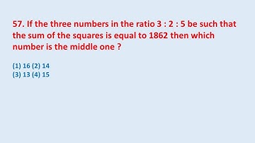 57. If the three numbers in the ratio 3 : 2 : 5 be such that the sum of the squares is || edu214
