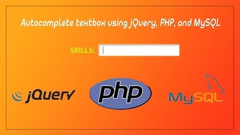 Autocomplete textbox with PHP, jQuery and MySql