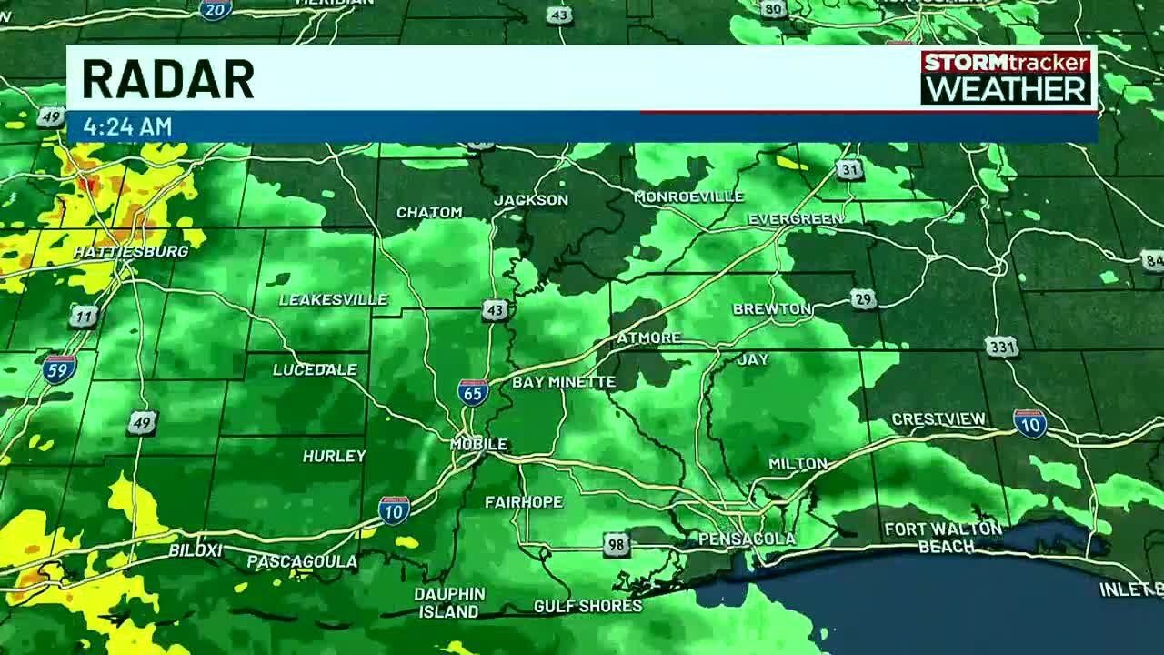 Rain with a few storms mixed in across Gulf Coast - YouTube