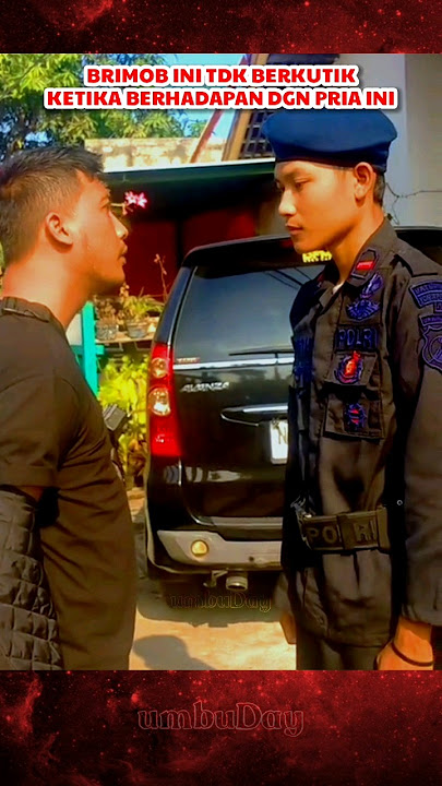 Anggota brimob ini hanya terdia ketika ia dimarah-marahi oleh pria ini #polisi #brimob #polri