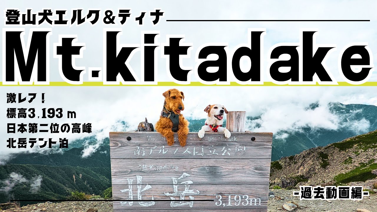 【登山犬 ELK&NOEL】 南アルプス 北岳 テント泊 〜過去動画編〜 #003 [北岳]
