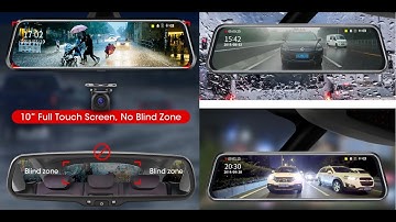 Jansite Touch Screen Car stream camera Dual Lens Video Recorder Rearview mirror from Aliexpress