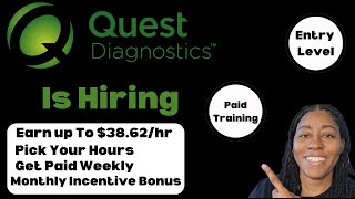 Quest Diagnostics is HIRING! | Best Work from Home Jobs | Pick Your Hours