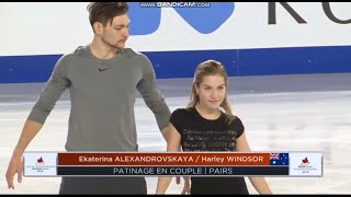 Ekaterina ALEXANDROVSKAYA / Harley WINDSOR AUS Official Practice 1 2018 Skate Canada