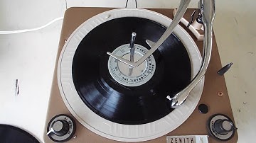 Zenith 4 speed automatic record player playing a 16 RPM record.