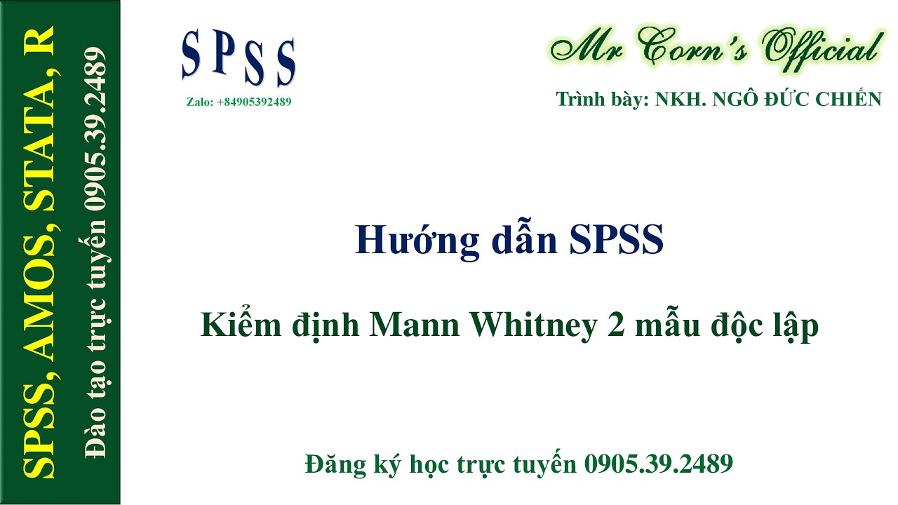 Hướng dẫn SPSS | Thực hiện Kiểm định Mann Whitney 2... - youtube