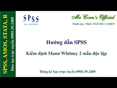 Video Hướng dẫn SPSS | Thực hiện Kiểm định Mann Whitney 2... - youtube