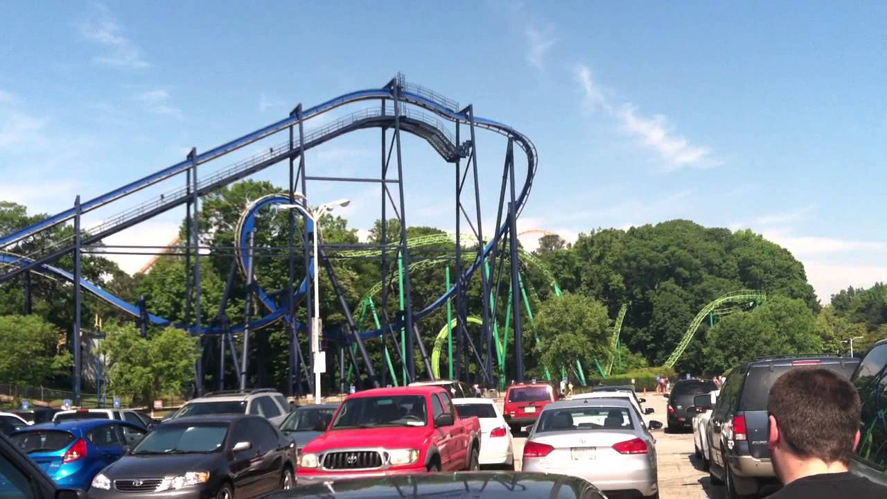 Six Flags Over Georgia From Parking Lot YouTube