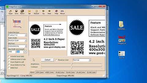 Picture Production and Bitmap Convert for e-paper display GDEW042T2