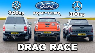 New Ranger Raptor v tuned Amarok \& X-Class: DRAG RACE