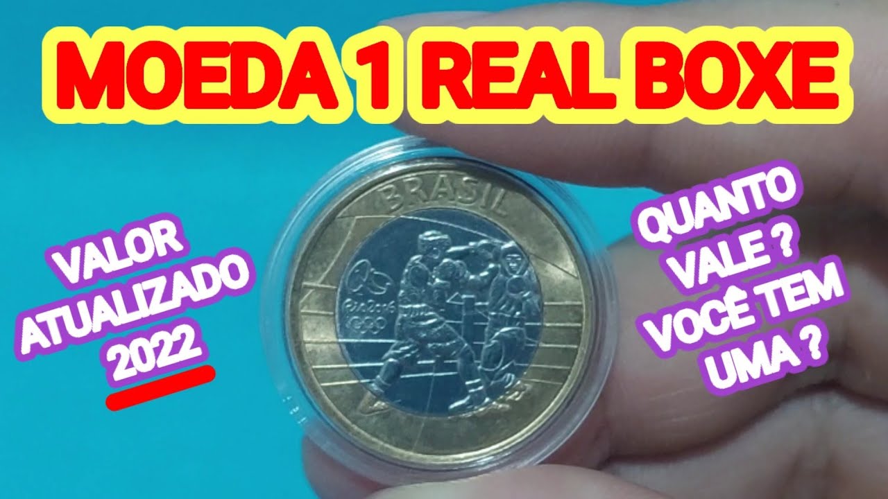 MOEDA 1 REAL BOXE - VALOR 2022 - VOCÊ TEM UMA ? QUANTO VALE ?