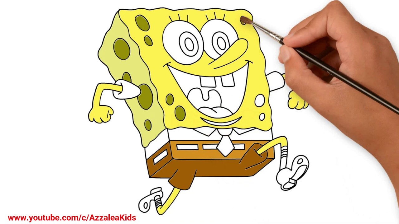  Cara  Menggambar  dan Mewarnai Spongebob Lucu Untuk Anak 