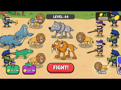 Animals Merge Battle - Merge Animals My Perfect Zoo Gameplay