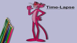 Pink Panther coloring/Time Lapse/Coloring book/Pink Panther coloring book/Pink Panther coloring page