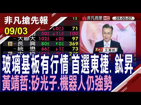 【玻璃基板有行情 首選東捷.鈦昇 黃靖哲:矽光子.機器人仍強勢】20260903(王軍凱×黃靖哲×何金城) @ustvhotstock