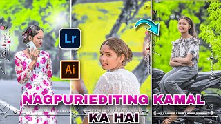 Lightroom Se Trending Nagpuri Photo Editing Kaise Kare 🔥 | Step By Step | Krm editor#editing 