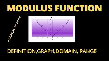 MODULUS FUNCTION,DEFINITION,GRAPH DOMAIN RANGE,ALGEBRIC TRIGONOMTRIC FUNCTION
