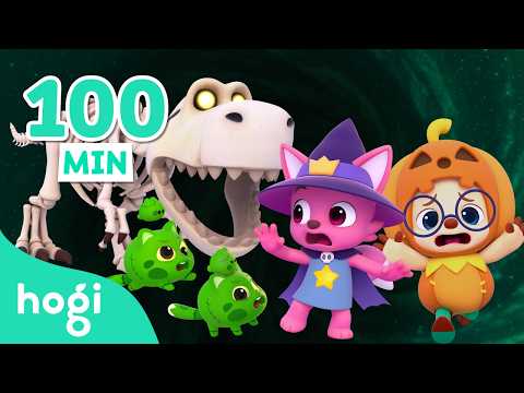 👻BEST👻 Spooky Jingle and Skeleton Dinosaur｜Colors for Kids｜Halloween Songs for Kids｜Hogi Pinkfong