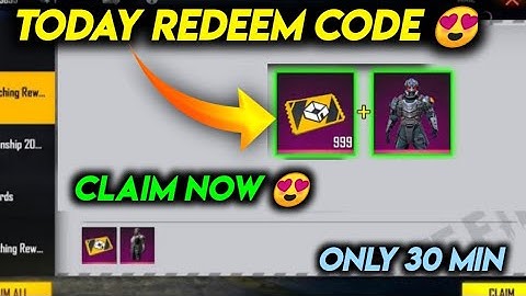 Freefire Rampage Daily Redeem Code || Free Room cards + Bundle || TUG