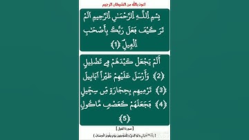 مع حفظ القرآن : [ سورة الفيل ، برواية ورش عن نافع ( ياسين الجزائري ) ]