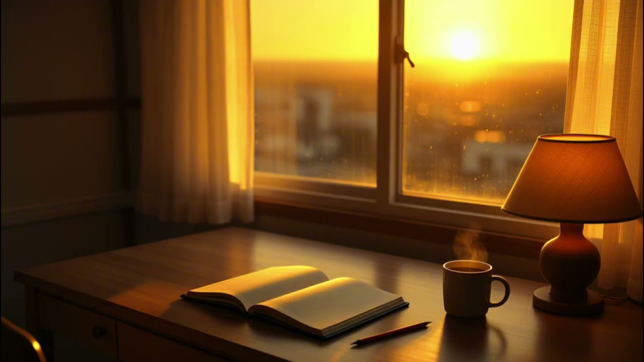 Golden Sunset Study Music 🌅 | 1 Hour Calm Instrumental for Focus & Homework