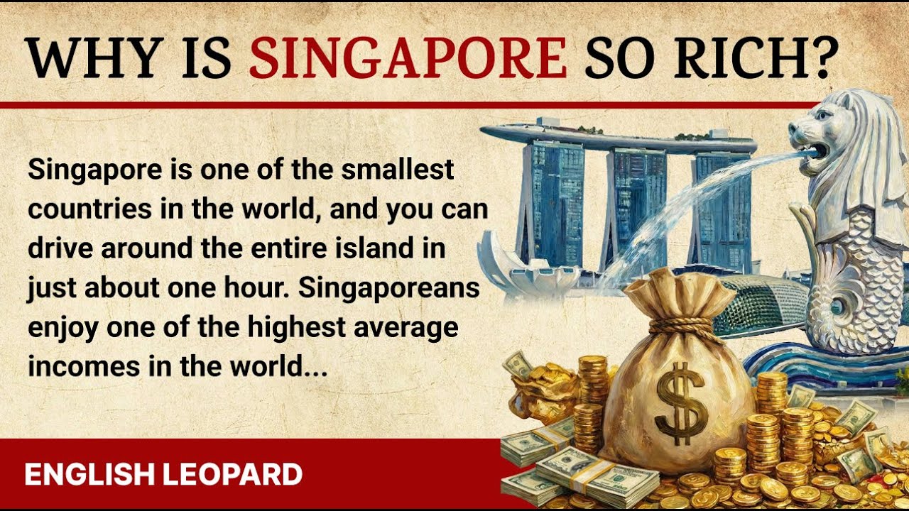 Why is Singapore so rich? || ⚪🔴  English Listening Practice ✅ || Graded Reader 🎧