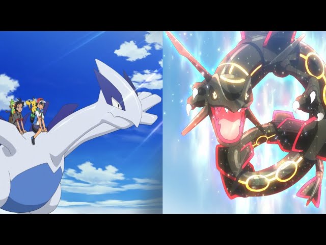 PokéXperto on X: Rayquaza Shiny en el anime de Horizontes Pokémon   / X