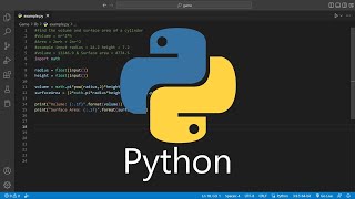 Volume and area of cylinder in Python / How to Tutorial