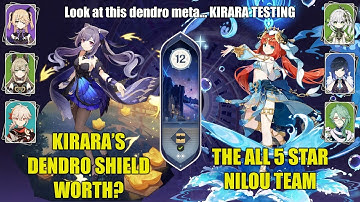 KIRARA Testing in Abyss Floor 12 - Keqing Aggravate & Nilou Bloom - Genshin Impact 3.7