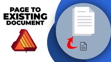 How to add page to existing document in affinity publisher