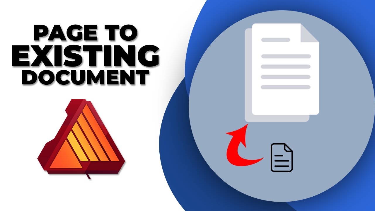 How to add page to existing document in affinity publisher - YouTube
