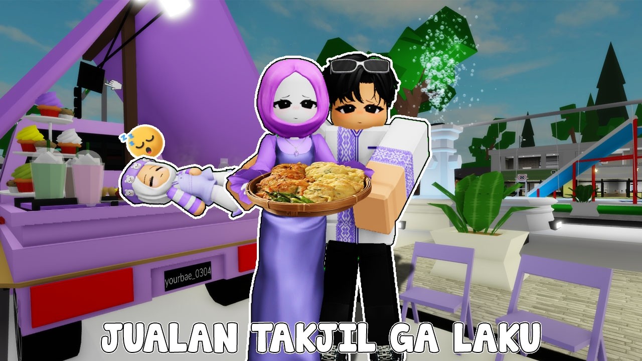 JUALAN TAKJIL SEHARIAN TAPI GA LAKU 😭 | BROOKHAVEN🏡RP