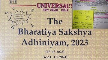 The Bhartiya Sakshya Adhiniyam,2023..Short tricks for learning Bare Act provision..like & Subscribe.