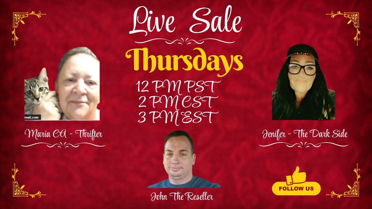 Live Sale with Maria, Jenifer and John - Thursday Jan. 8, 2026  12 PM PST / 2 PM CST / 3 PM EST