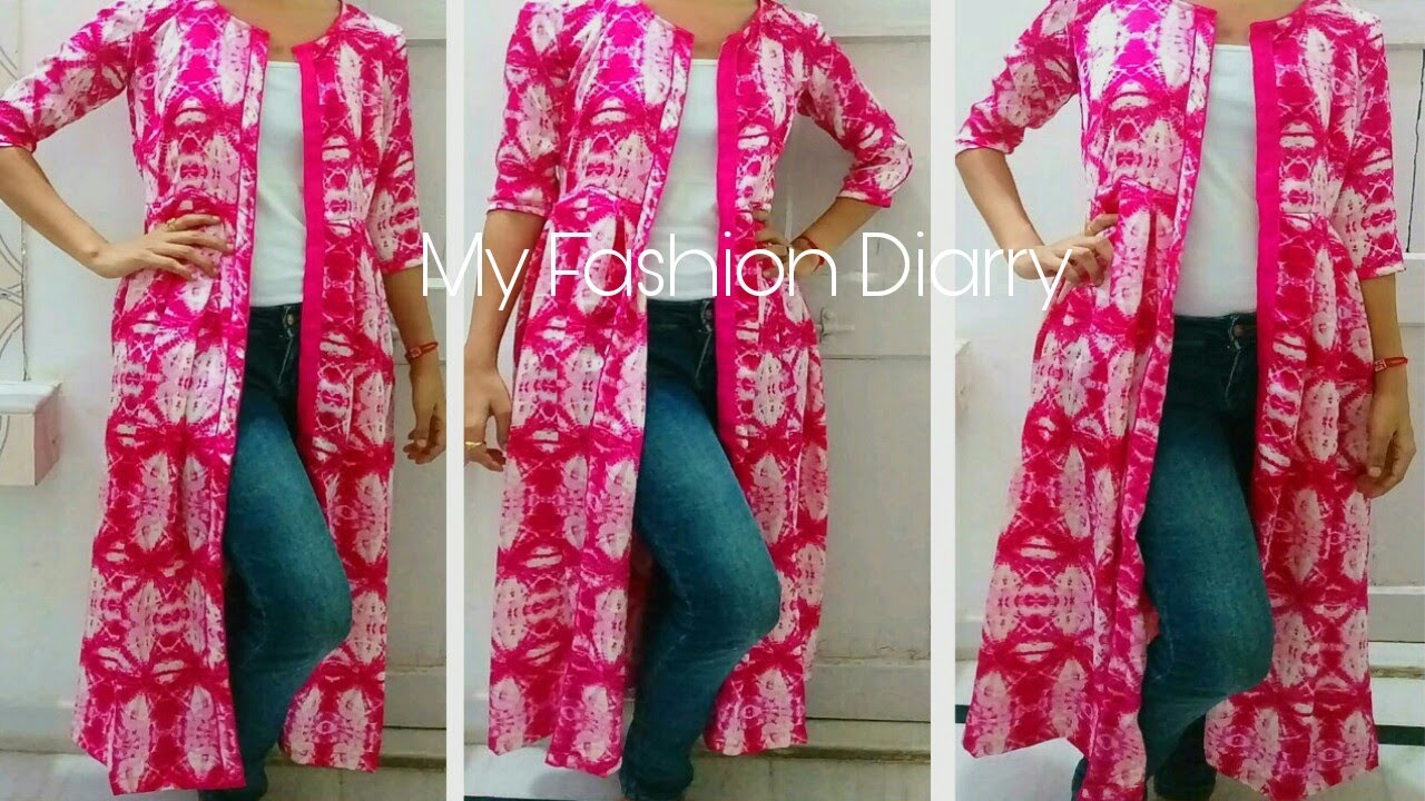 Jacket Style Kurti Designs | Jacket Style Kurti Designs With Front Open |  Jacket Style Printed Kurti - YouTube