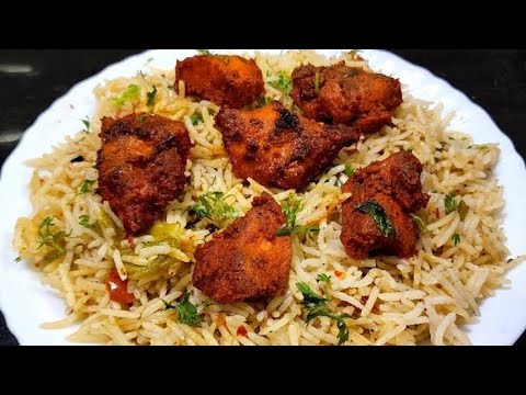 Delicious Chicken Fry Recipe with Bagara Rice/ chicken and rice - YouTube