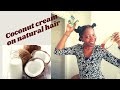 Masque capillaire pour cheveux crépus à la crème de coco