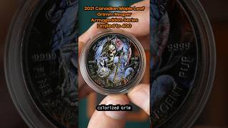 RARE!  Only 400 Made!  2021 Canada Maple Leaf Colorized Grim Reaper $5 .9999 Silver #Coin #Silver