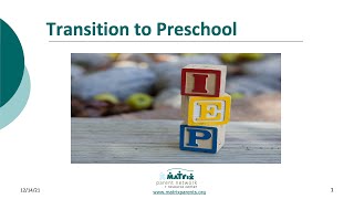 Understanding the Transition to Preschool