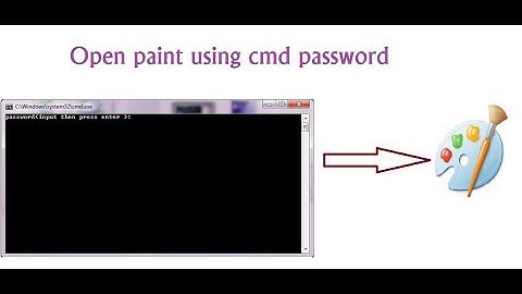 how to open paint using password (cmd) || ms paint using password ||LLT