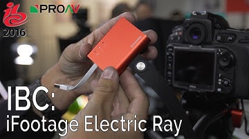 Power your camera from a USB battery pack - iFootage Electric Ray - IBC 2016