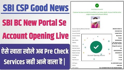 SBI CSP New Portal Se Account Opening Live | Sbi Csp Account opening New Portal 2025 #sbi #sbicsp