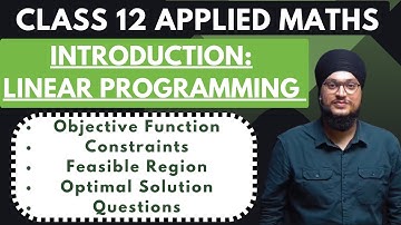 Linear Programming | LPP Class 12th Applied Maths | LPP ML Aggarwal | | LPP