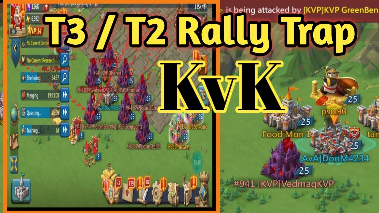 Lords Mobile F2P Rally Trap | KvK Eat Back To Back Rally's - YouTube