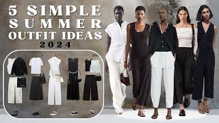 5 easy summer outfit ideas 2024│Readytowear summer capsule wardrobe