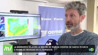 22/01/2026 La borrasca deja en Murcia vientos de hasta 70 km/h y aviso amarillo